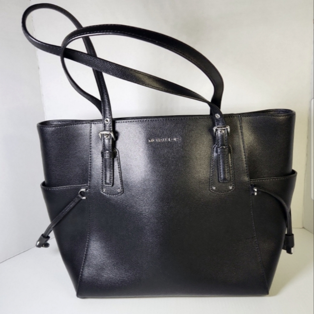 Michael Kors Black Leather Tote Bag